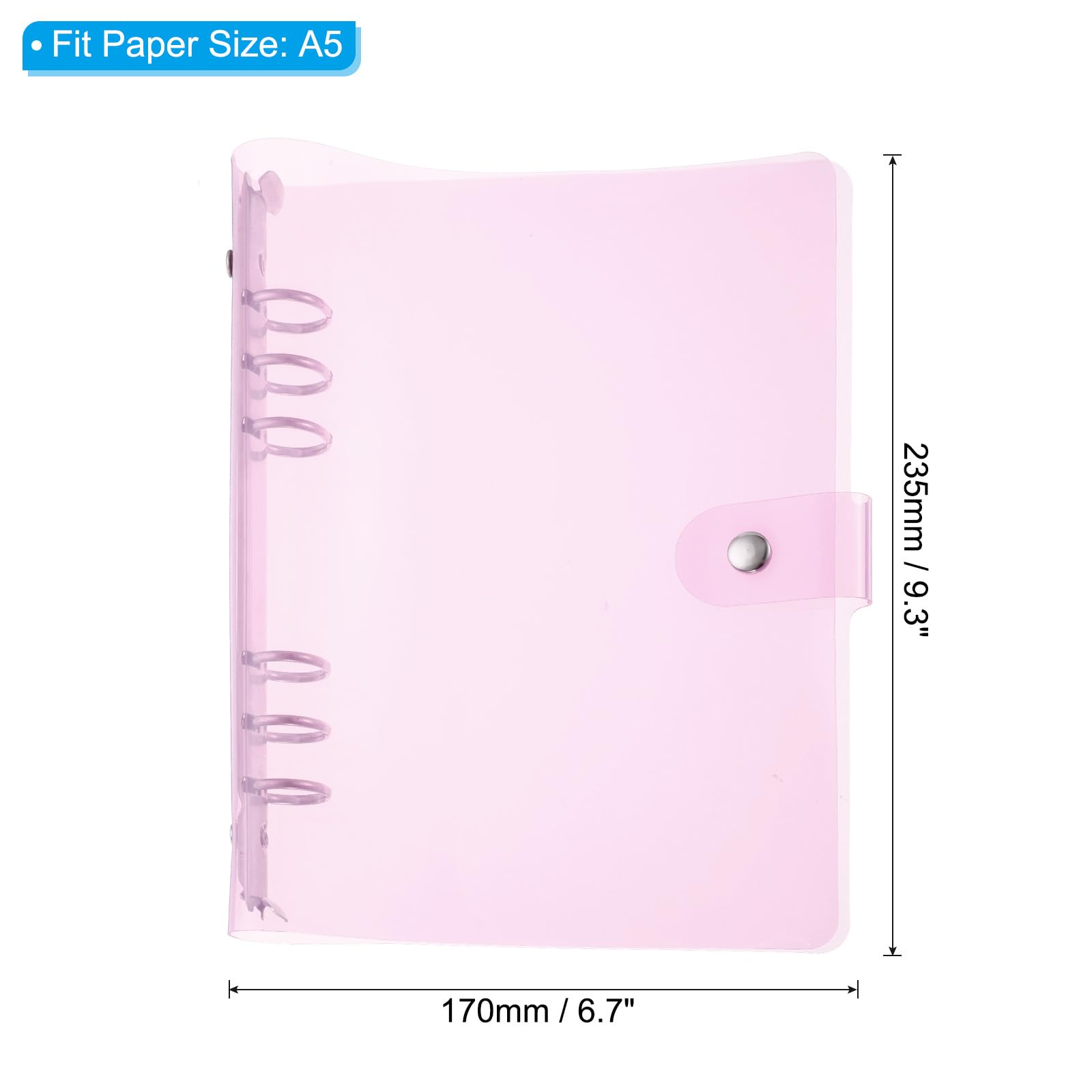 PATIKIL A5 Clear Binder Cover - Image 2