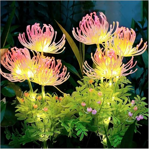 Lampe solaire de jardin JZK lot de 2 fleurs LED étanches pour embellir un coin sombre