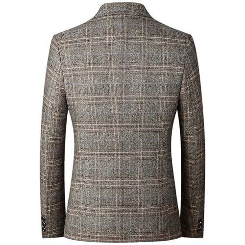Men's Plaid Blazer Business Sports Coat Slim Fit Plaid Suit Jackets Blazer for Wedding Party2