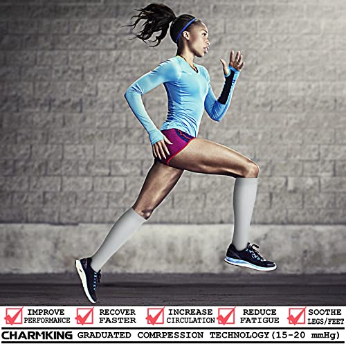 Image of Copper Compression Socks (3 Pairs), 15-20 mmhg is BEST Athletic & Medical for Men & Women, Running, Flight, Travel, Nurses - Boost Performance, Blood Circulation & Recovery