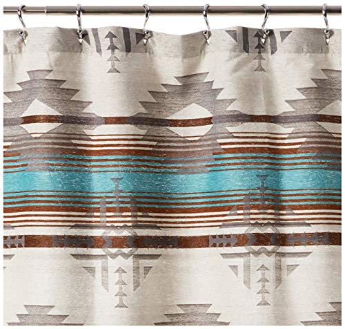 Carstens Badlands Shower Curtain, Brown, Cream, Turquoise #TOP1