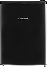 Russell Hobbs Table Top Larder Mini Fridge 66L Capacity, Reversible Door & Adjustable Feet, 0 to 8 Degrees Manual Temperature Control, Black RH67TTLF0E1B