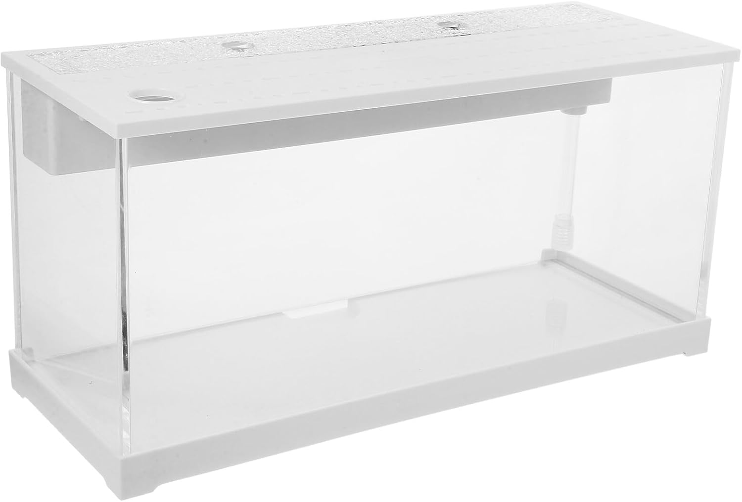 Angoily Mini Betta Fish Tank with LED Light, Acrylic Silent Desktop Aquarium, Small Self-Cleaning Fish Tank for Beginners and Room Decor