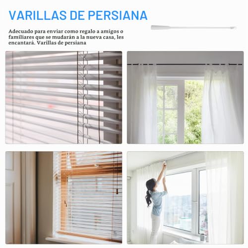 Miniatura 9 de Holibanna Varilla Ciega De Fibra De Vidrio Para Persianas Verticales Con Gancho Integrado Fácil De Instalar Y Resistente Para Mover Cortinas En Hogar