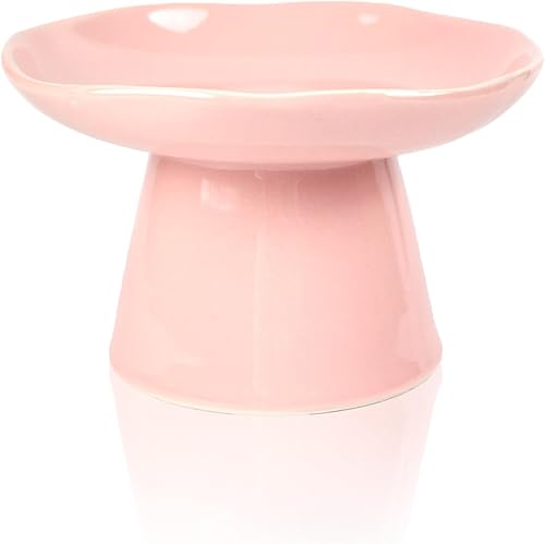 Miniatura 7 de Cuencos elevados para gatos de 6.1 pulgadas de ancho y 1.57 pulgadas de profundidad, cuencos de agua de cerámica para gatos de cara plana, comedero