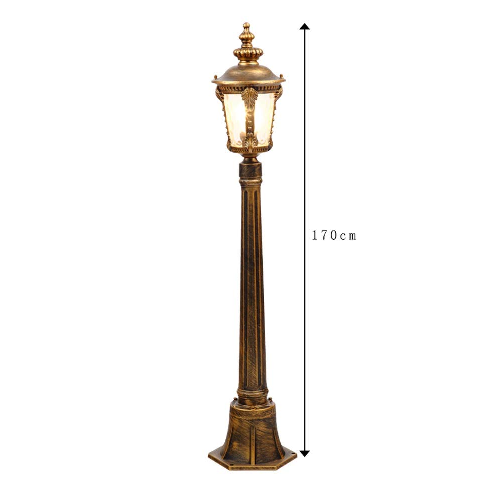 Lampadaire sur mât en Bronze Style rétro, étanche IP55, pour Cour, Villa, extérieur, résistant à la Rouille, éclairage de pelouse, allée, Jardin, Sentier, culot E27, STA,Height-170cm