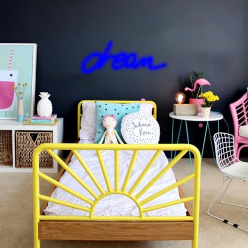 Image of Zesta Neon Sign Board LED Neon Light | Neon Lights for Room Bedroom Decor | Good Vibes Wall Aesthetic | LED Signs for Room Decoration, Logo Light Display
