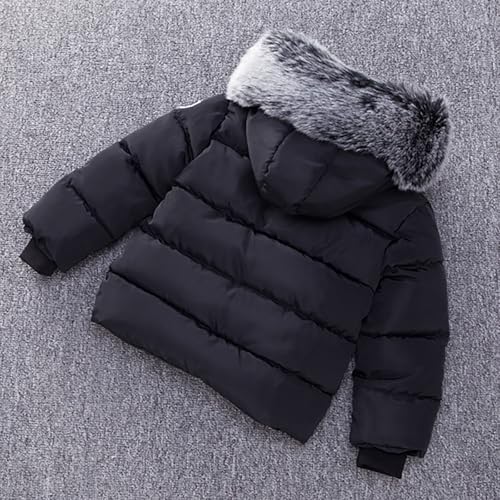 Kids Boys Down Jacket Winter Faux Fur Hooded Warm Padded Thick Outerwear Long Sleeve Puffer Snowsuit Coat Jackets4