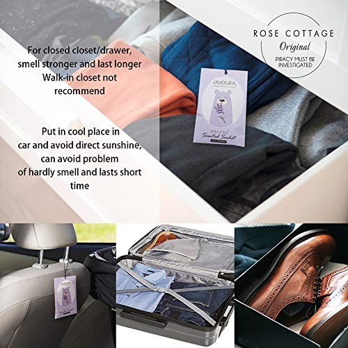 12Packs Lavender Closet Air Freshener Deodorizer Scented Sachets Bags for Drawer and Closet 16 Scents Optional-ROSE COTTAGE
