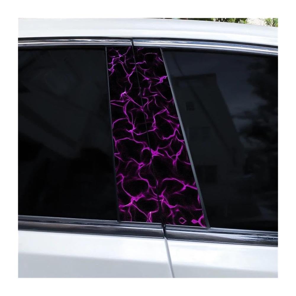 Decorative Items 2pcs Lightning Cool Car B-Pillar Stickers Cover Scratches(F)
