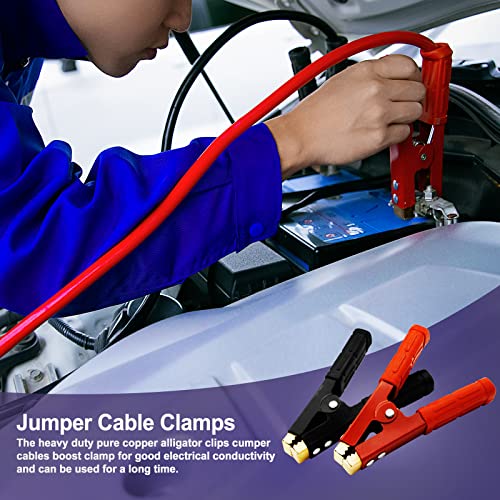 Govel 4PCS Heavy Duty Pure Copper Battery Jumper Cable Clamps (Red & Black) by Govel - Used condition - Image 8