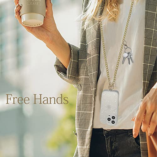 Beritni Cell Phone Lanyard, Crossbody Patch Phone Lanyard Holder For Women, Universal Phone Chain Strap, Metal Detachable Shoulder Phone Lanyard Tether Compatible With Iphone 14 13, Smartphones, Gold #TOP3