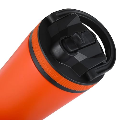 Ice Shaker 26 Oz Sport Bottle, Stainless Steel Water Bottle With Straw Lid, As Seen On Shark Tank, Insulated Water Bottle And Sports Water Bottle, Orange #TOP3