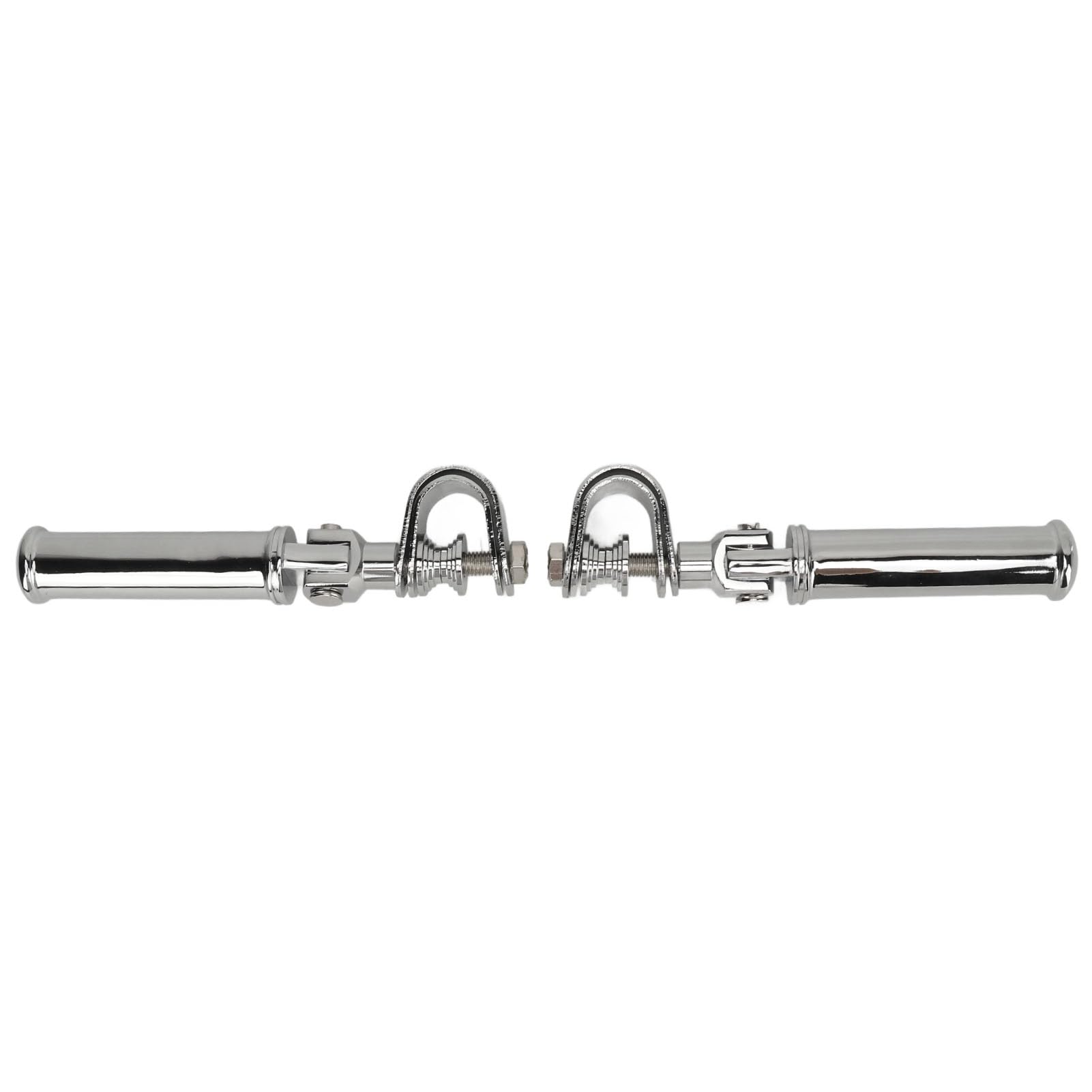 Fabater Motorrad-Highway-Fußrasten aus Aluminiumlegierung, 25 mm bis 32 mm, universelle Fußrasten, Fußpedalhalterung, Motor-Sturzbügel-Fußstütze, Silber
