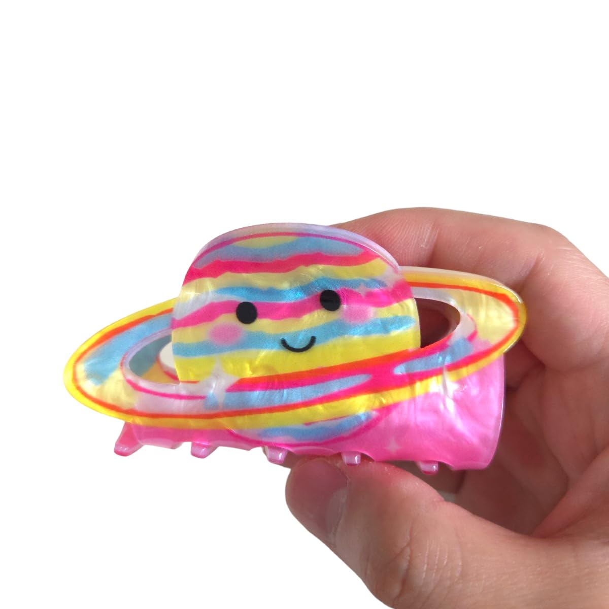 Cartoon Planet Hair Clip,Acrylic Hair Clip,Small Claw Clip for Women, 1 Count (Pack of 1) - Image 3
