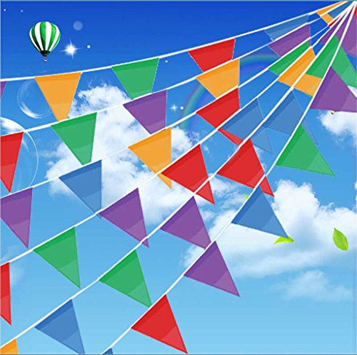 Multicolor Pennant Banner Bunting Flags for Party Decorations, Birthdays, Festivals, Christmas Decorations (200Pcs)