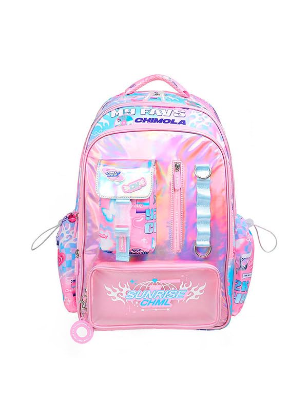 CHIMOLA Unisex Çocuk Sırt Çantası, Pembe, M