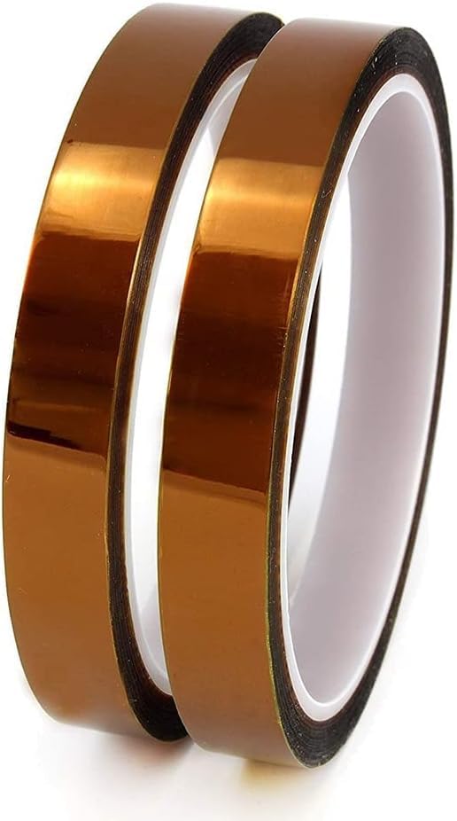 RYN2 Rolls 10mm X100ft Kapton Tape Sublimation Tape - for Heat Transfer Vinyl,3D Printers High Temperature Tape PCB Tape Heat Resistant Tape Heat Tape