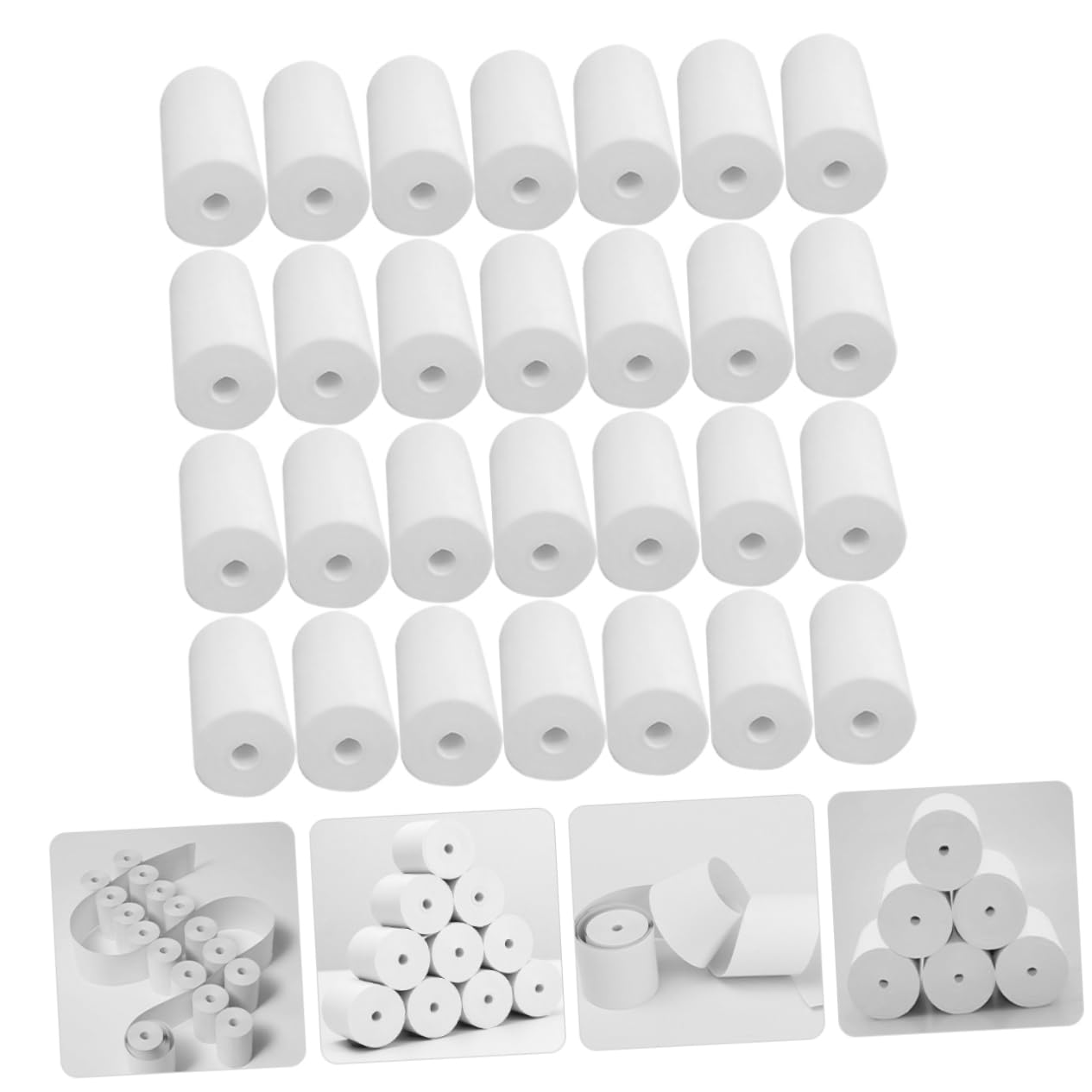 Rollos de Papel Térmico 57x30, 25 Piezas para Impresora