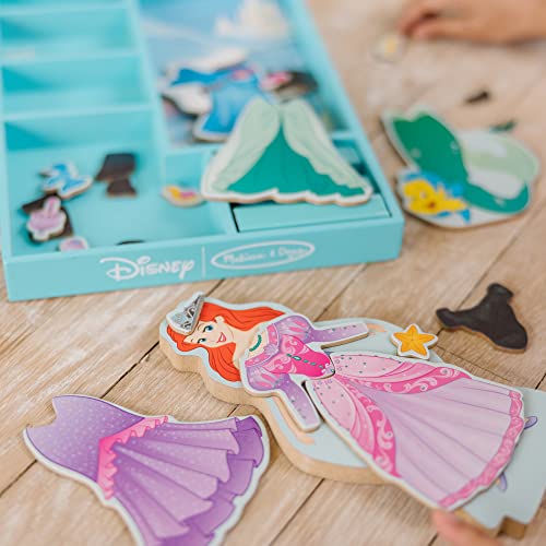 Melissa & Doug Disney Ariel Magnetic Dress-Up Wooden Doll Pretend Play Set (30+ Pcs) #TOP3