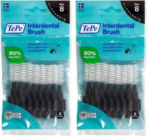 1.5 MM - Siyah Diş Arayüz Fırçası (1x 8 Adet) (2 paketi)