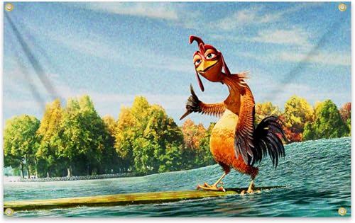 Wassupup Single-Sided Chicken 3x5 Feet Flag - Vivid Color and Fade proof - Canvas Header and Double Stitched - Chicken Flags Polyester with Brass Grommets 3 X 5 Ft