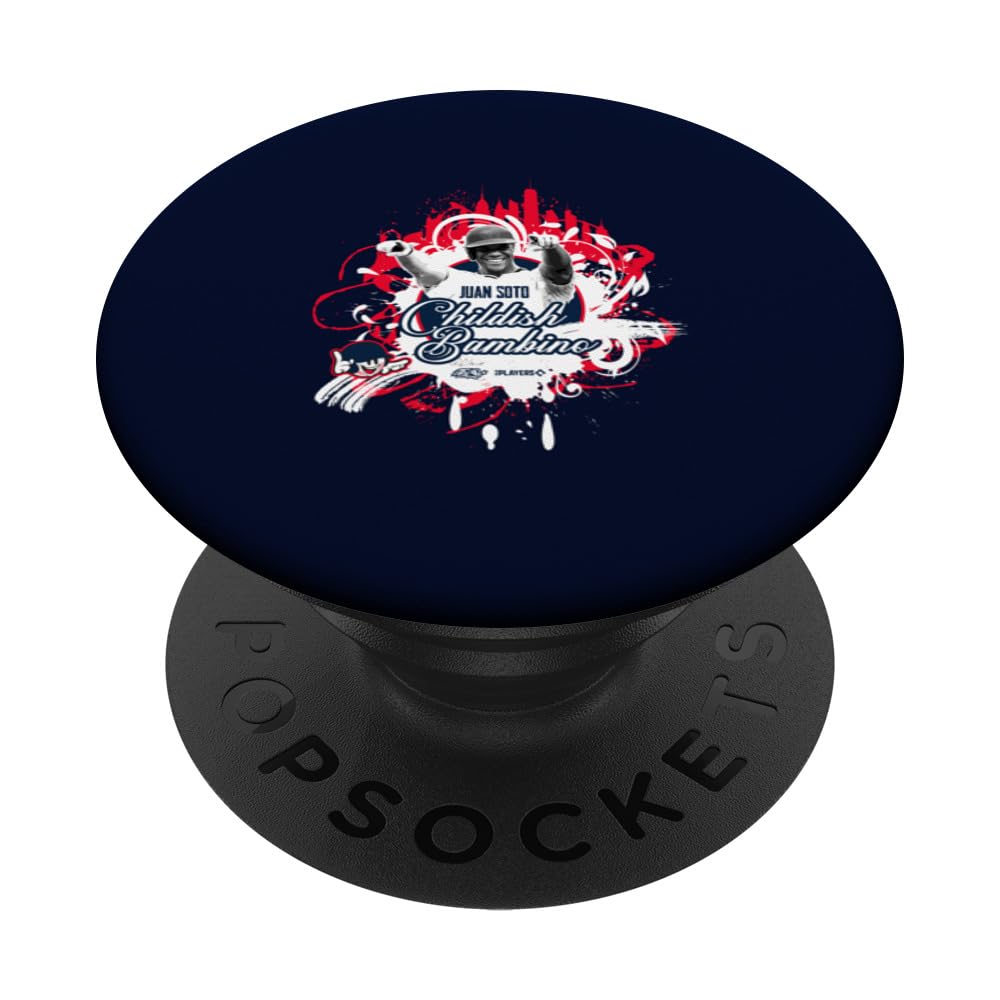 Juan Soto New York Baseball Sket One x MLB Players PopSockets Swappable PopGrip, Black