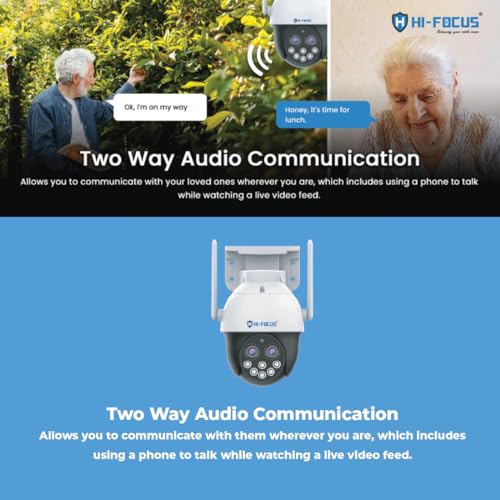 Image of HIFOCUS 4G SIM Based 4MP Dual Lens Outdoor 10x PTZ Security Camera|Two-Way Audio| Motion Detection|Human Detection|Auto Tracking| IP66|Supports 256 GB SD Card | 10X Hybrid Zoom| 24x7 Color View|