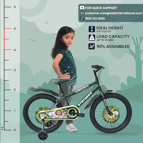 Image of Stryder Forester 20-Inch BMX Cycle for Kids | Sturdy Steel Frame | C Brakes | Rigid Suspension | Nylon Tyres | Suitable for Ages 7-13 Years |Cycle for Kids | Forest Green