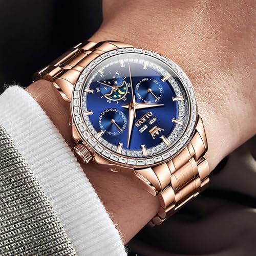 Image of OLEVS Automatic Watches for Men Skeleton Dress Luxury Wirst Watch Gift