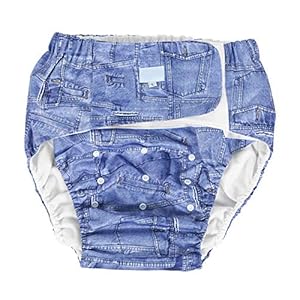 Luiers voor volwassenen, luierbroekjes voor volwassenen, wasbare, herbruikbare en verstelbare luierincontinentieproducten voor ouderen, herbruikbare luierbroekjes(cowboy)