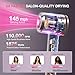 BABONIR High-Speed Hair Dryer 1875W Ionic & Plasma Blow Dryer, Compact Pro 110000 RPM Fast Drying Blow Dryer with Diffuser Concentrator & Comb Nozzle, Cool Shot, Low-Temp Styling Mode, 8ft Cord Pink