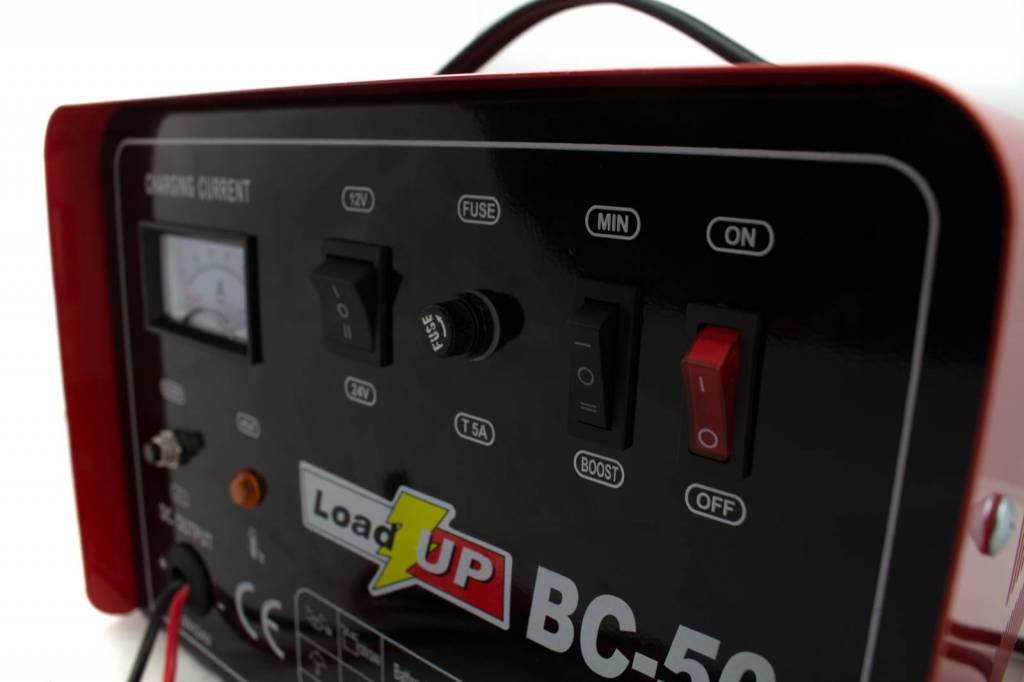 Airpress Cargador de Baterías BC 50 | 40A | 12V / 24V | Para baterías 40–400 Ah | Cargador eléctrico profesional 230V