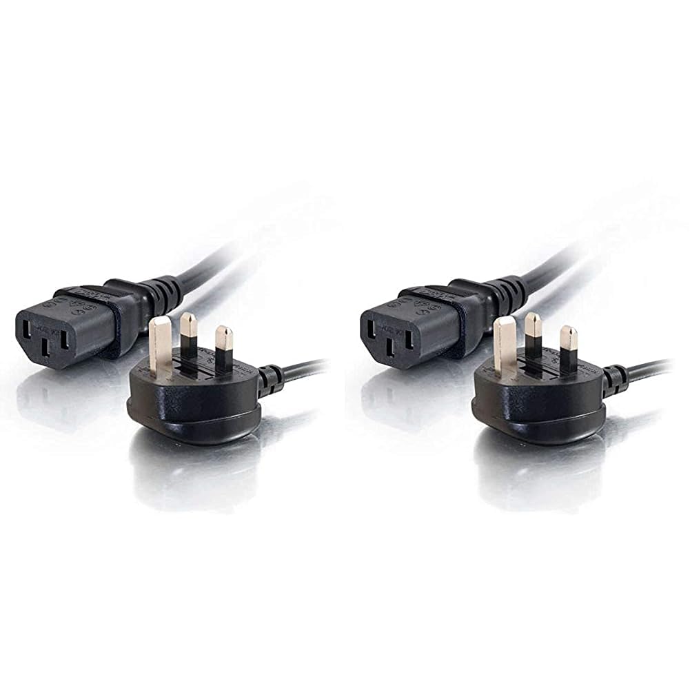 C2G 88512 1 Metre UK Power Cable IECC13 to BS1363 3 Foot Kettle Lead Power Cord, Black — view 7