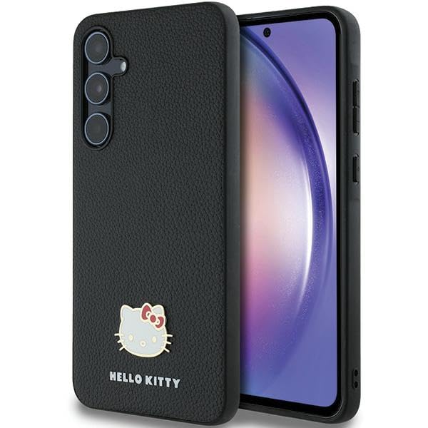 CG MOBILE Kitty HKHCSA55PGHDLMK Coque pour A55 A556 Coque Rigide Noire en métal avec Logo Kitty Head