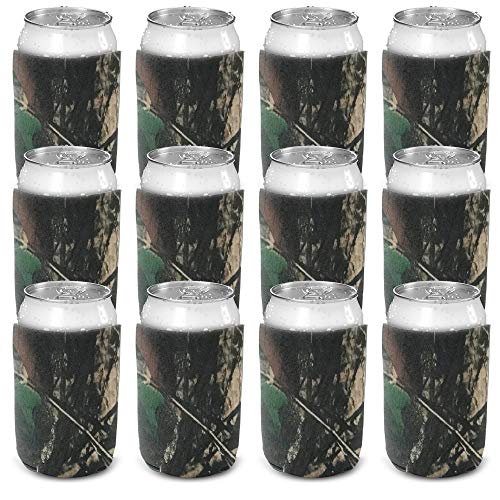 Csbd Beer Can Coolers Sleeves, Soft Insulated Reusable Drink Caddies For Water Bottles Or Soda, Collapsible Blank Diy Customizable For Parties, Events Or Weddings, Bulk (12, Natural Camo) #TOP26