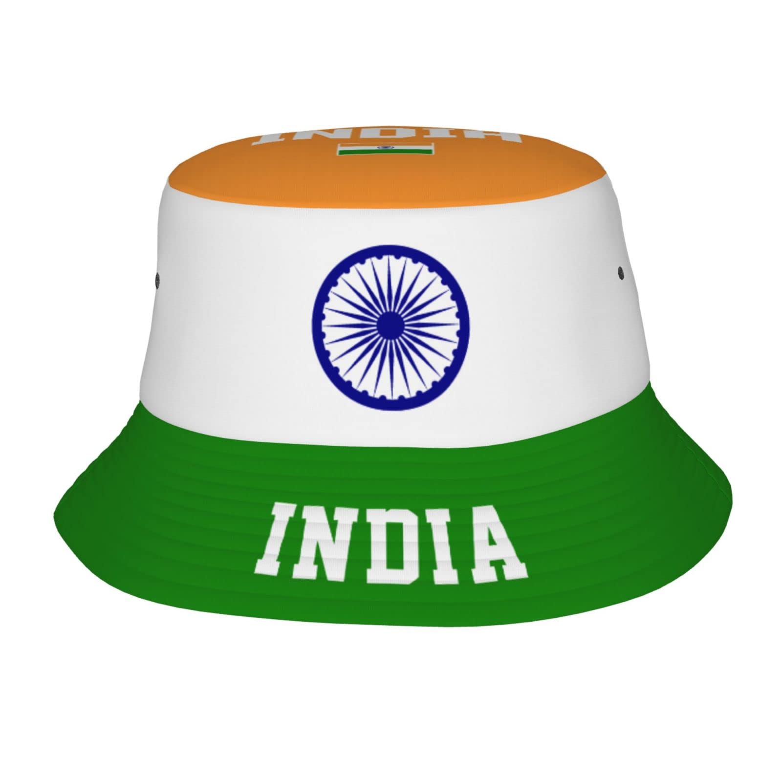 India Flag Indian Bucket Hat Fisherman Hats Outdoor Summer Travel Hiking Beach Cap Black