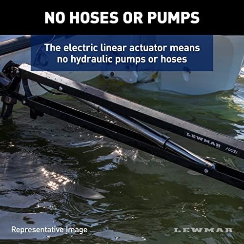 Image of Lewmar Axis 8' Electric Shallow Water Anchor with Remote, White, 69600943 | IP67M Actuator, Quiet Push-Button Deployment, Four-Bar Linkage, Direct-Mount Design, Supports Boats Up to 26' or 4,500 lb