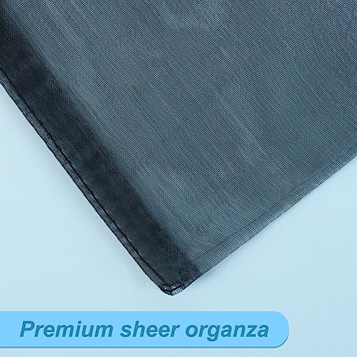 Image of HRX Package 100pcs Black Organza Gift Bags 4 x 6 inches Wedding Christmas Favors Jewelry Pouches