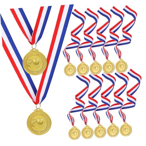 ELAYARD 12 Piezas Medallas de Baloncesto Doradas con Grabado Deportivo Premios Ganador Primer Lugar Competición