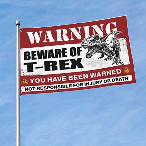 面白い寮の部屋の旗 T-Rex フラッグ デッキ 装飾 デスクアクセサリー 男性用 (サイズ:120X180CM)
