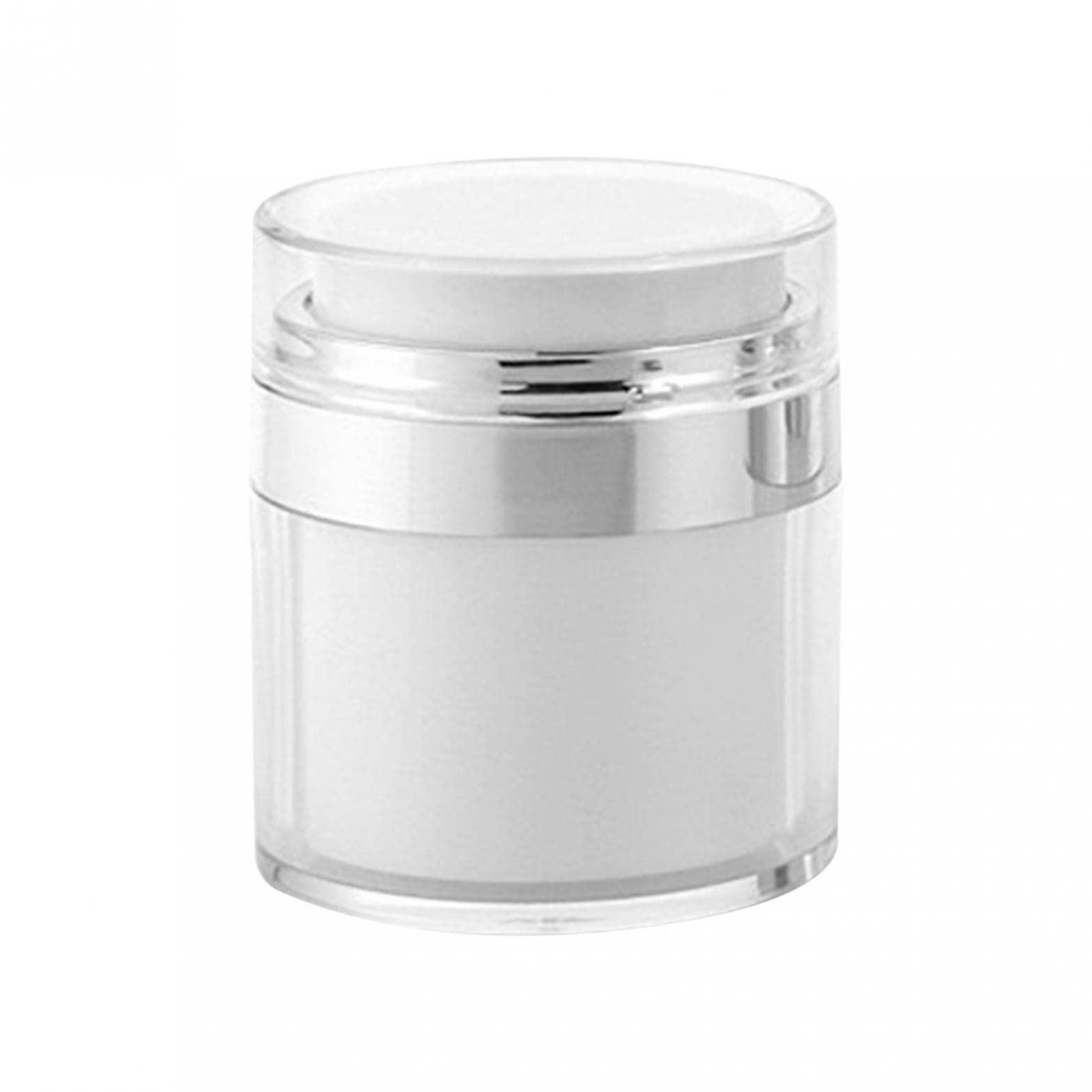 Hilai Cream Jar Vacuum Bottle,Airless Pump Jar Empty Refillable Travel Cream Bottle Portable Cosmetic Container 30mlMoisturiser Container,Moisturiser Pump Dispenser