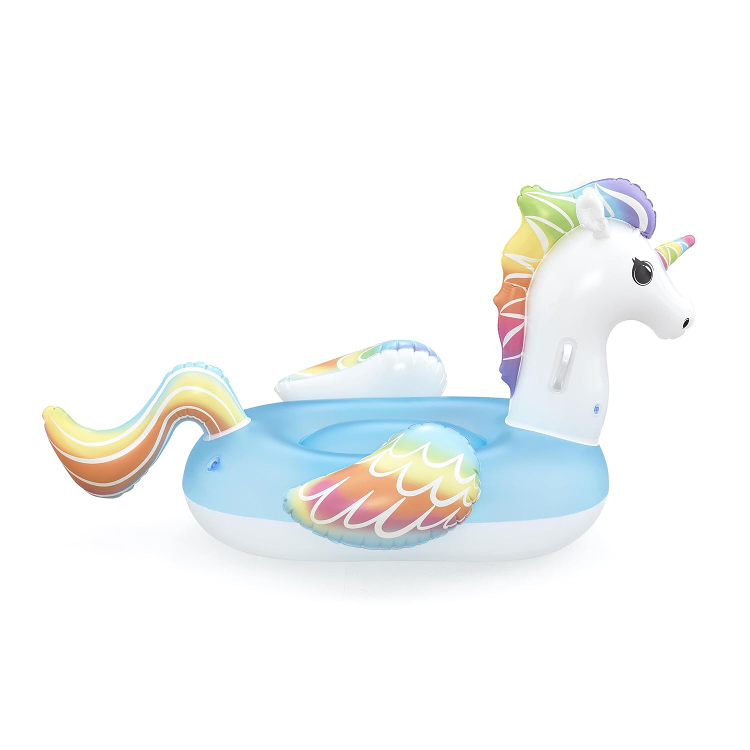 Bestway Inflatable Unicorn for Kids Giant Inflatable Ride-On for Swimming Pool, Blue Unicorn - Image 3