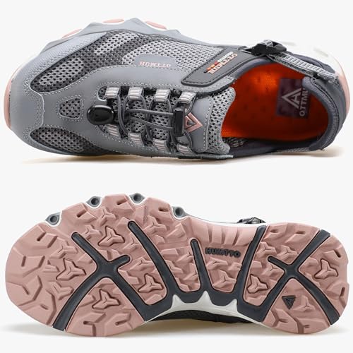 Image of HUMTTO Women's Amphibious Water Shoes - Closed Toe Hiking Sandals Summer Outdoor Water Sandal Non-Slip River Shoes Quick Drying Aqua Shoe