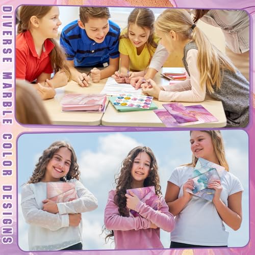 Image of TaoBary 160 Pcs Stationery Paper Set 50 Double Sided Stationery Papers with 50 Matching Envelopes and 60 Round Dot Sticker, 10 Design(Marble,8.5 x 11 Inch)