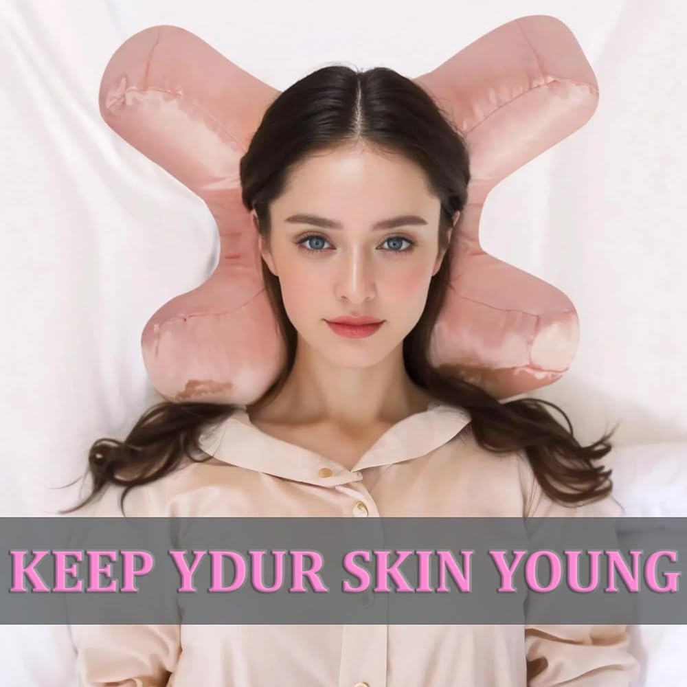 Anti-Wrinkle-Schlafkissen Für Gesicht, Weiche Druckentlastung Für Seitenrücken-Beim-Schläfer, Reduziert Falten Und Schwellungen, Maschinenwaschbare Abdeckung, Tragbares Nickerchenkissen Für Zuhause Re