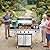 R.W.FLAME 3-Burner Gas Grill with Side Burner, 34000 BTU Propane BBQ Grill, Stainless Steel Outdoor Grill with Porcelain-Enameled Grates for Backyard, Patio, Camping