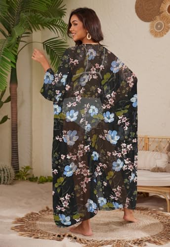 Image of Jayscreate Women's Breezy Summer Boho Kimonos Sheer Beach Cardigan Cover Up