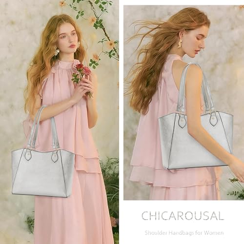 Image of CHICAROUSAL Tote Handbags Purses for Women PU Leather Womens Shoulder Bag | Large Tote Bag for Women, Shoulder Purse, Vegan Leather Purses for Women, Women's Handbags