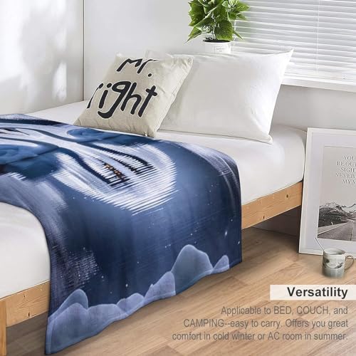 Couverture cygne haut de gamme en flannel douce de 130×150cm